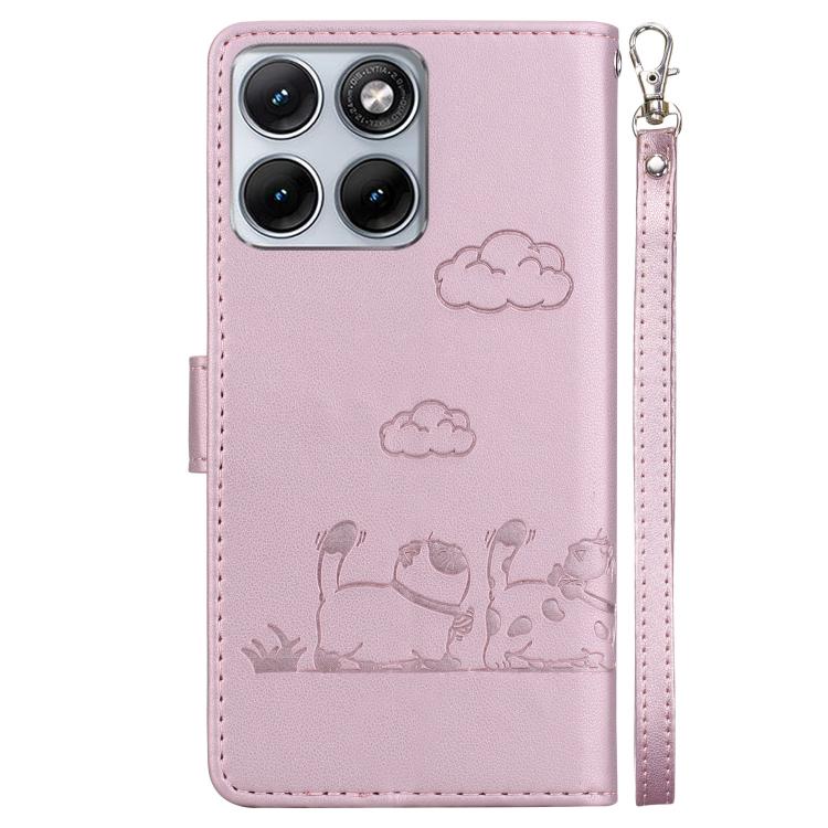 For Motorola Edge 70 Fusion 5G Cute Cats RFID Leather Phone Case