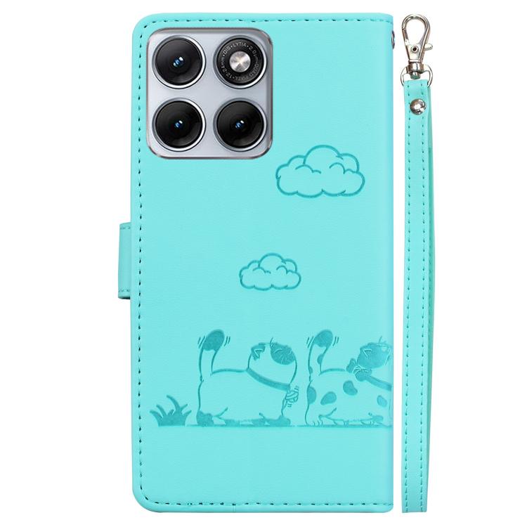 For Motorola Edge 70 Fusion 5G Cute Cats RFID Leather Phone Case