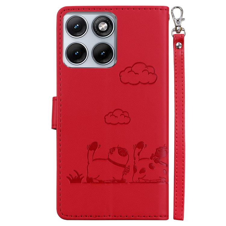 For Motorola Edge 70 Fusion 5G Cute Cats RFID Leather Phone Case