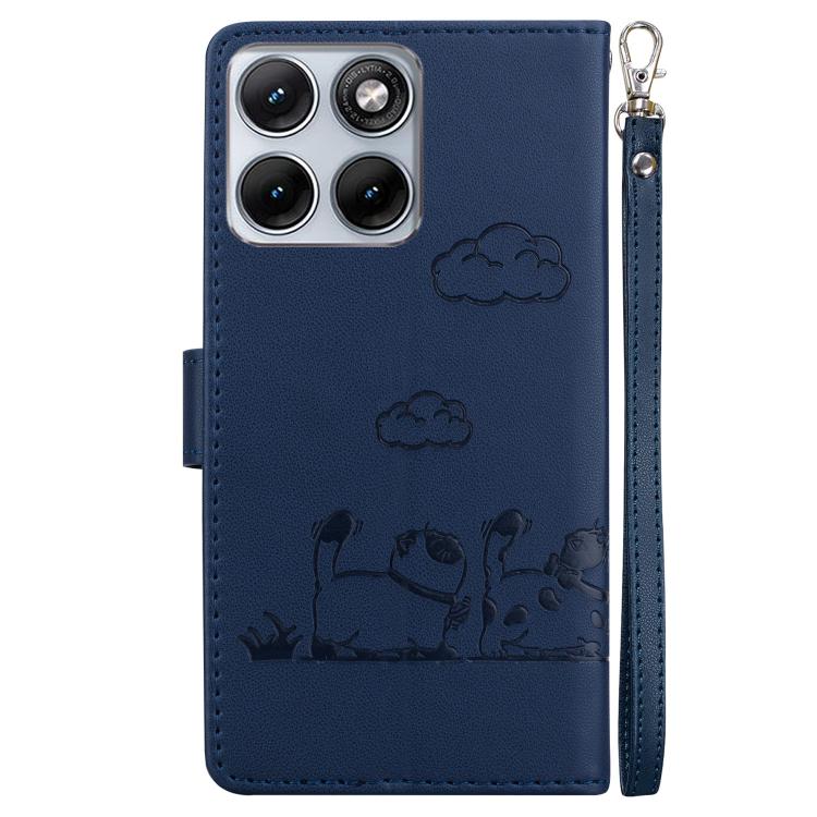 For Motorola Edge 70 Fusion 5G Cute Cats RFID Leather Phone Case