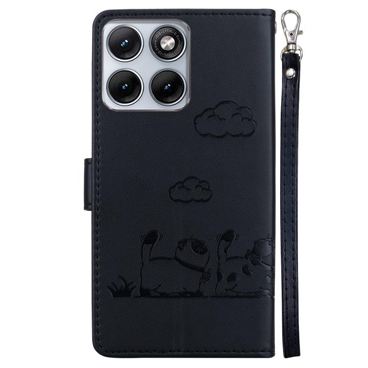 For Motorola Edge 70 Fusion 5G Cute Cats RFID Leather Phone Case
