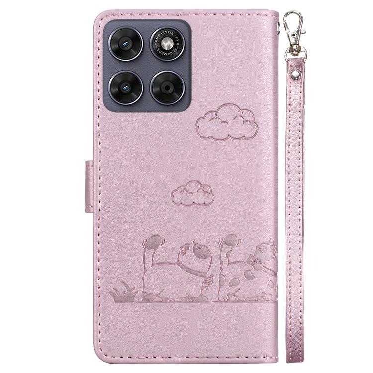 For Motorola Moto G67 5G / Moto G77 5G Cute Cats RFID Leather Phone Case