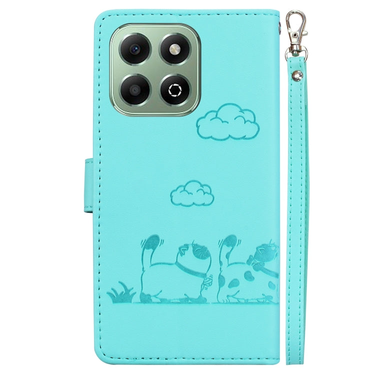 For Honor X6b Cute Cats RFID Leather Phone Case