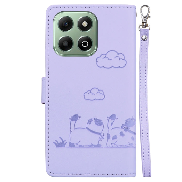 For Honor X6b Cute Cats RFID Leather Phone Case