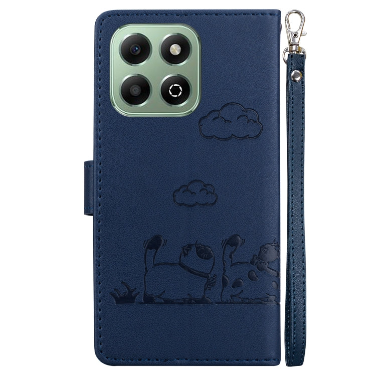 For Honor X6b Cute Cats RFID Leather Phone Case