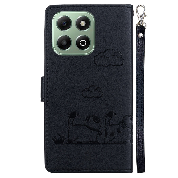 For Honor X6b Cute Cats RFID Leather Phone Case