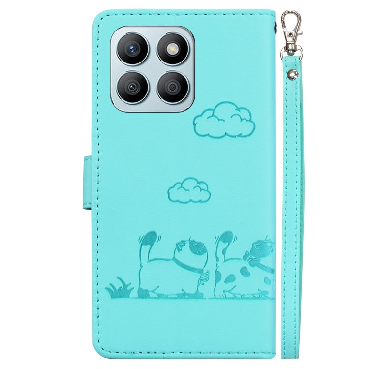 For Honor X8b Cute Cats RFID Leather Phone Case