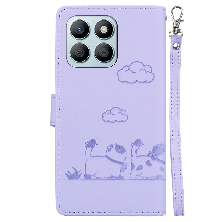 For Honor X8b Cute Cats RFID Leather Phone Case