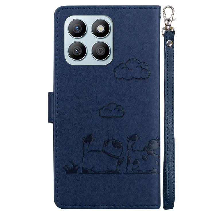 For Honor X8b Cute Cats RFID Leather Phone Case