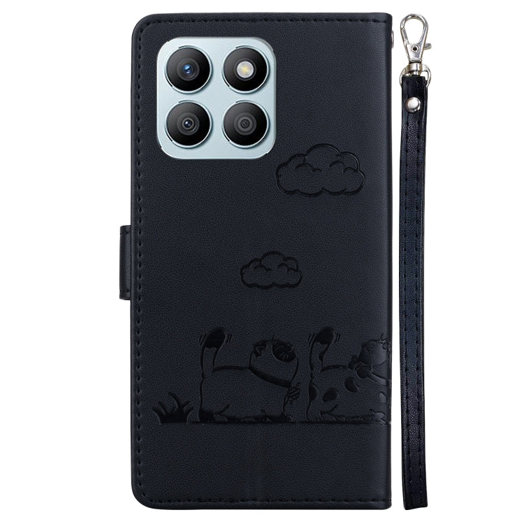 For Honor X8b Cute Cats RFID Leather Phone Case