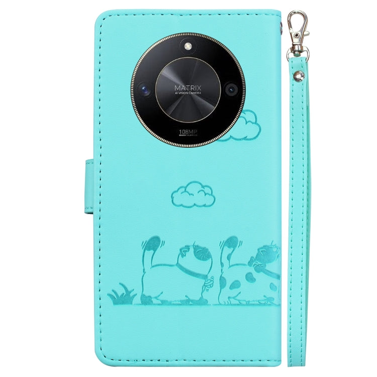For Honor X9b / Magic6 Lite Cute Cats RFID Leather Phone Case