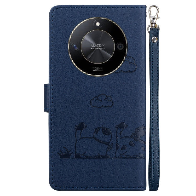 For Honor X9b / Magic6 Lite Cute Cats RFID Leather Phone Case