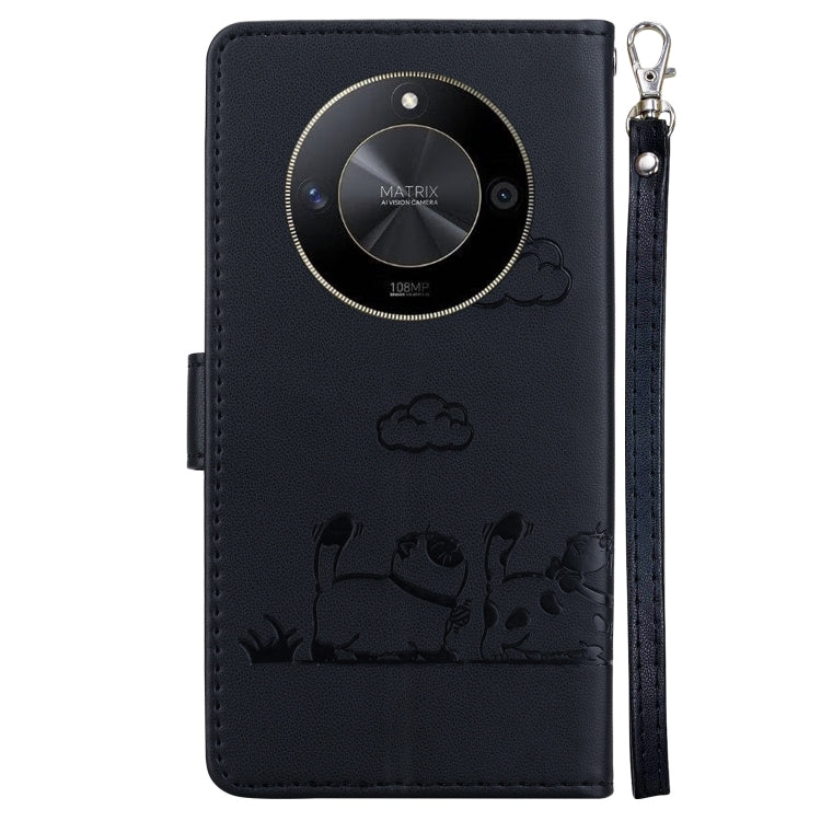 For Honor X9b / Magic6 Lite Cute Cats RFID Leather Phone Case