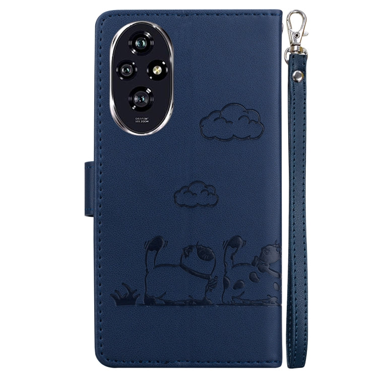 For Honor 200 5G Cute Cats RFID Leather Phone Case