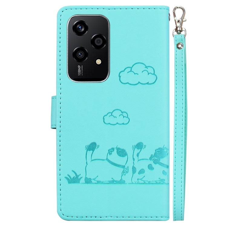 For Honor 200 Lite Global Cute Cats RFID Leather Phone Case