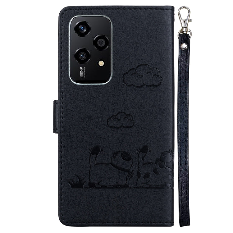 For Honor 200 Lite Global Cute Cats RFID Leather Phone Case