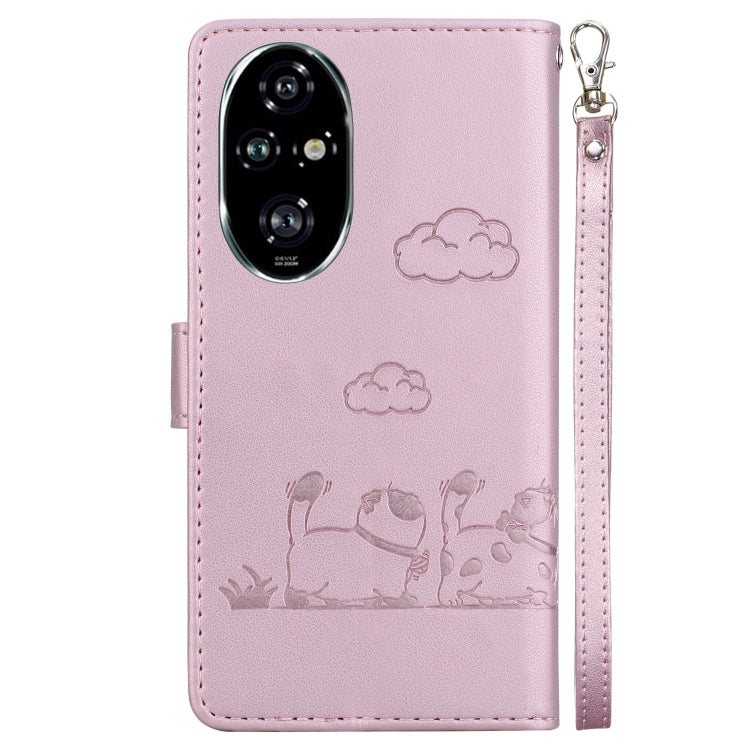 For Honor 200 Pro 5G Cute Cats RFID Leather Phone Case