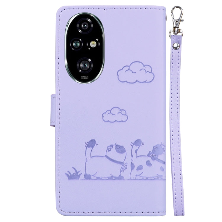 For Honor 200 Pro 5G Cute Cats RFID Leather Phone Case
