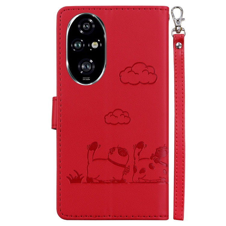 For Honor 200 Pro 5G Cute Cats RFID Leather Phone Case