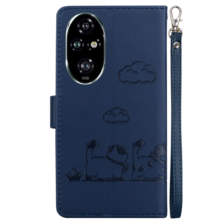 For Honor 200 Pro 5G Cute Cats RFID Leather Phone Case