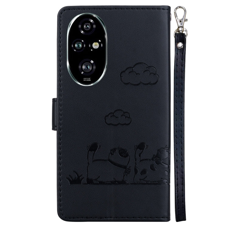 For Honor 200 Pro 5G Cute Cats RFID Leather Phone Case