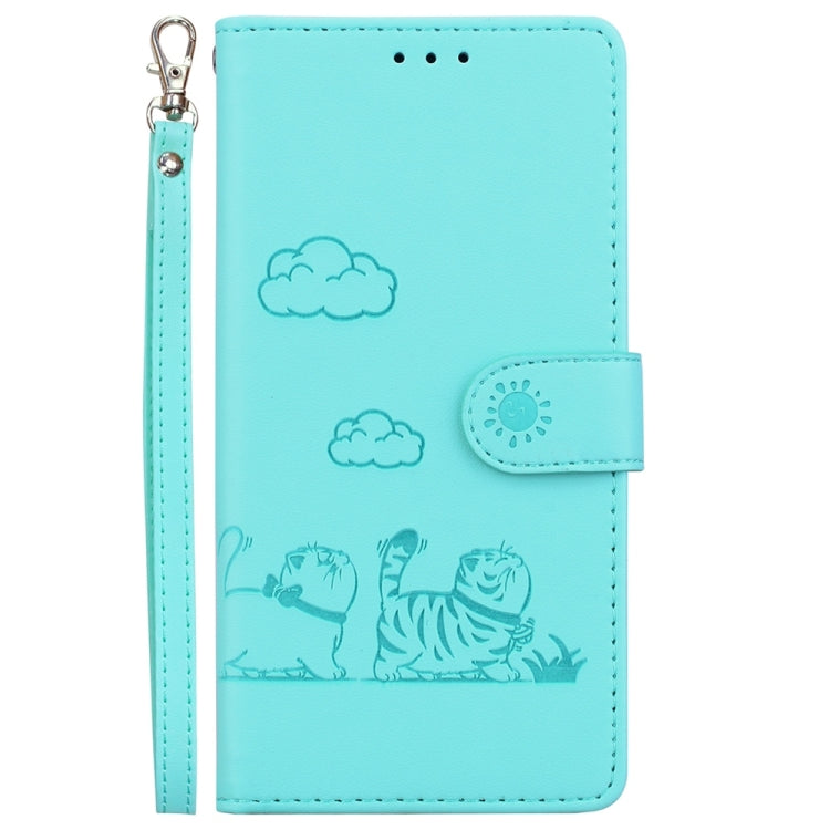 For Honor Magic7 Cute Cats RFID Leather Phone Case