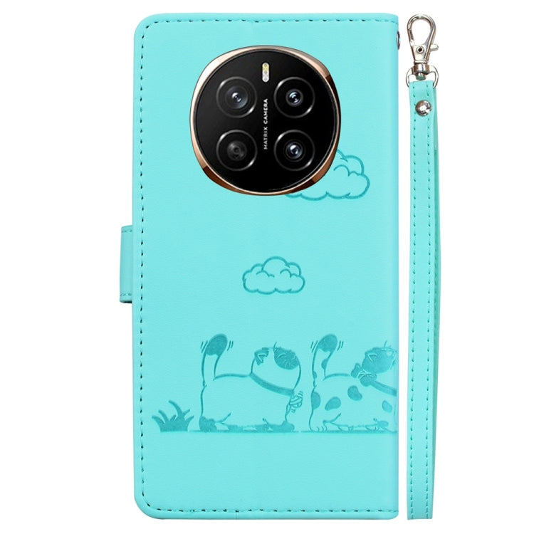 For Honor Magic7 Cute Cats RFID Leather Phone Case