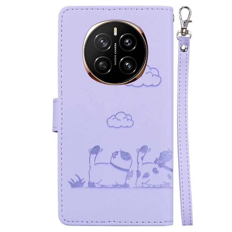 For Honor Magic7 Cute Cats RFID Leather Phone Case