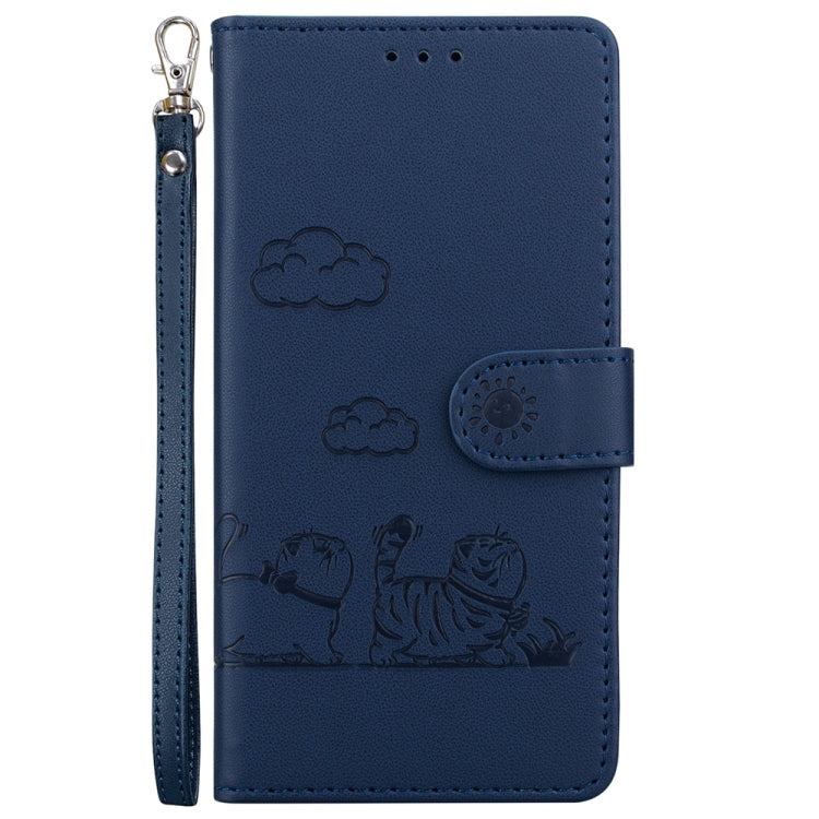 For Honor Magic7 Cute Cats RFID Leather Phone Case
