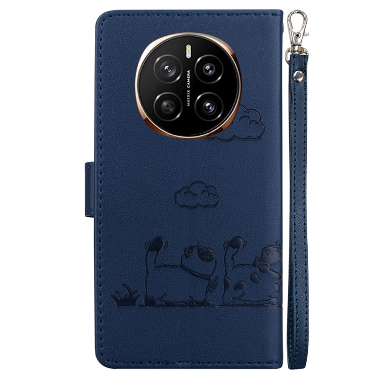 For Honor Magic7 Cute Cats RFID Leather Phone Case