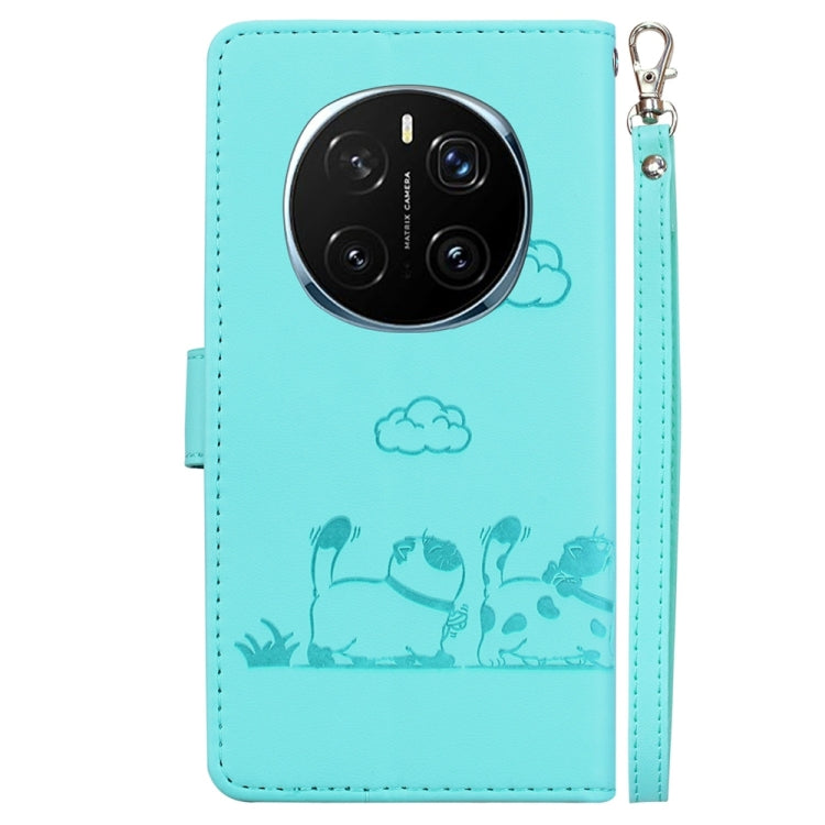 For Honor Magic7 Pro Cute Cats RFID Leather Phone Case