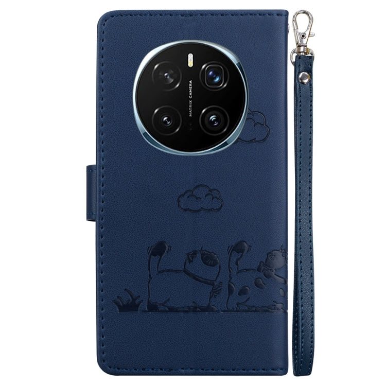 For Honor Magic7 Pro Cute Cats RFID Leather Phone Case