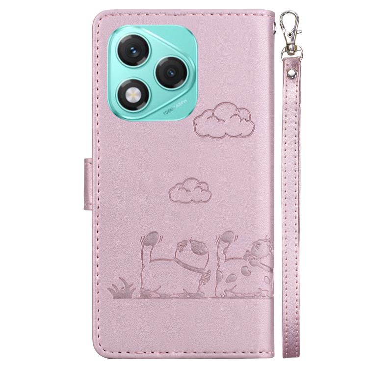 For Honor 400 Lite Global Cute Cats RFID Leather Phone Case