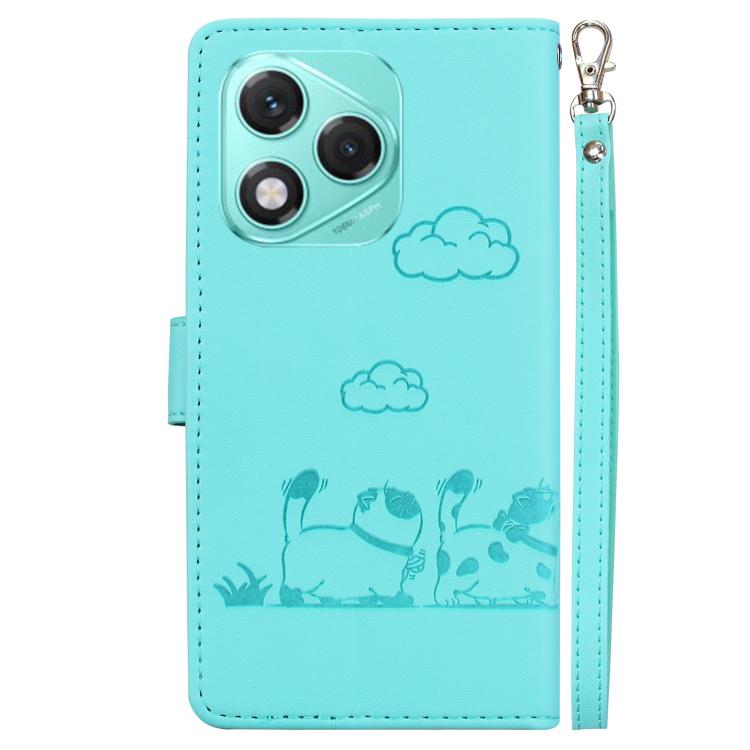 For Honor 400 Lite Global Cute Cats RFID Leather Phone Case