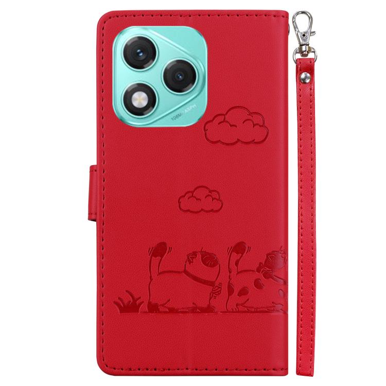 For Honor 400 Lite Global Cute Cats RFID Leather Phone Case