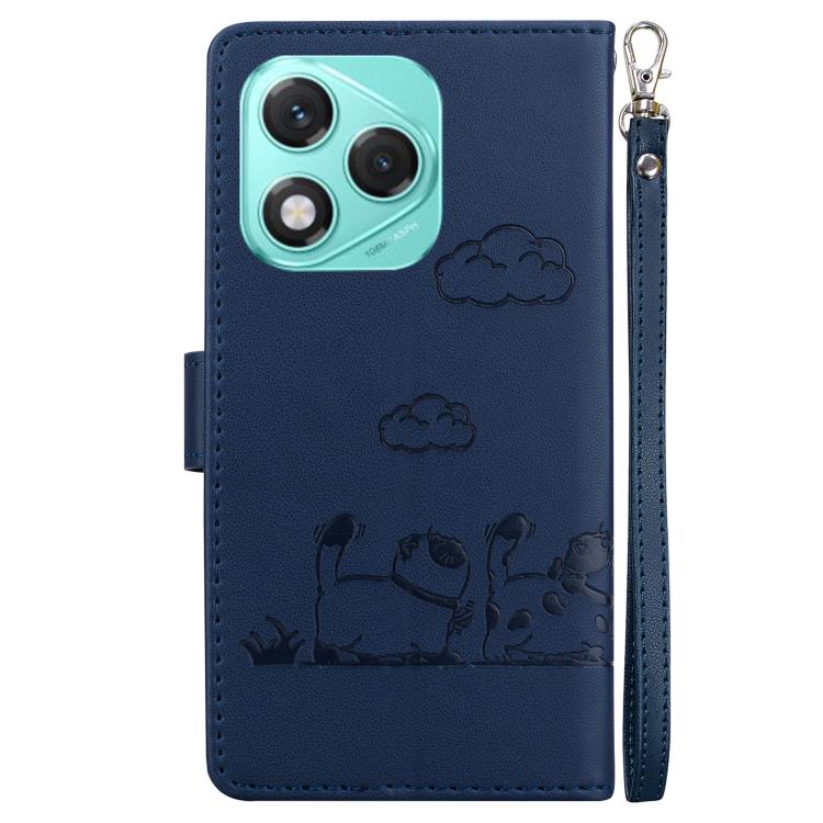 For Honor 400 Lite Global Cute Cats RFID Leather Phone Case