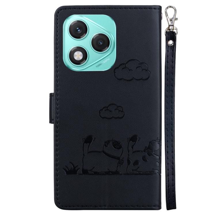 For Honor 400 Lite Global Cute Cats RFID Leather Phone Case