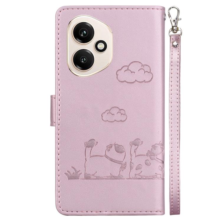 For Honor 400 Global 156.5mm Cute Cats RFID Leather Phone Case