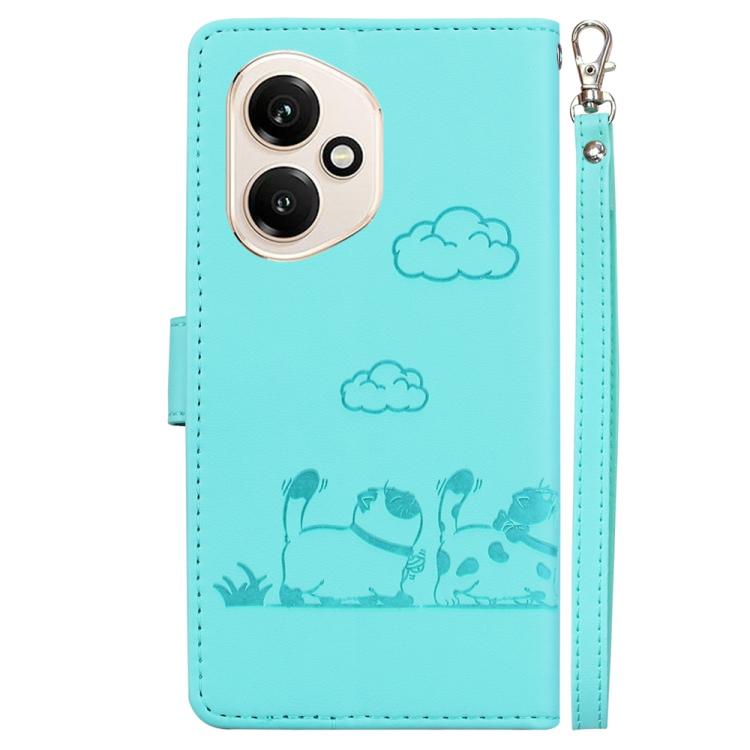 For Honor 400 Global 156.5mm Cute Cats RFID Leather Phone Case