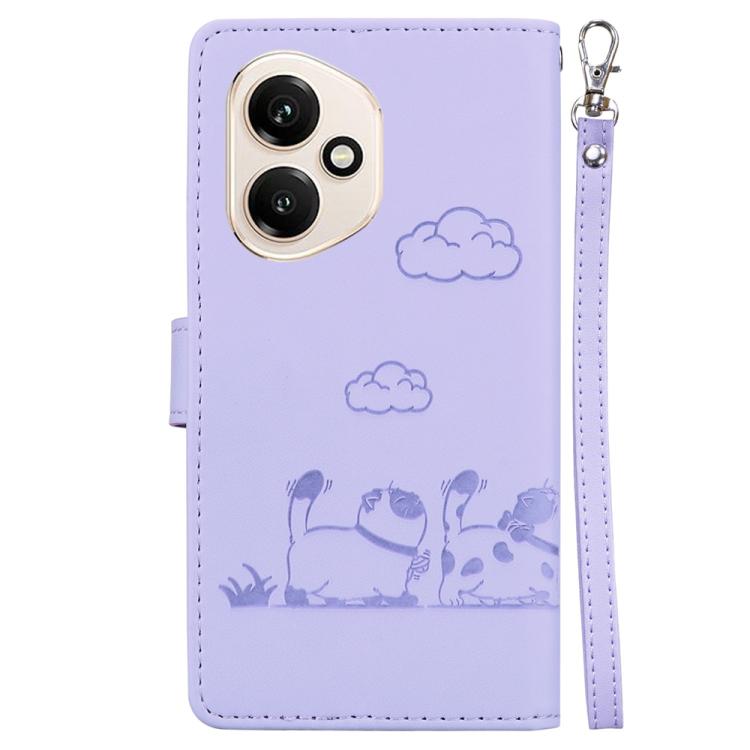 For Honor 400 Global 156.5mm Cute Cats RFID Leather Phone Case