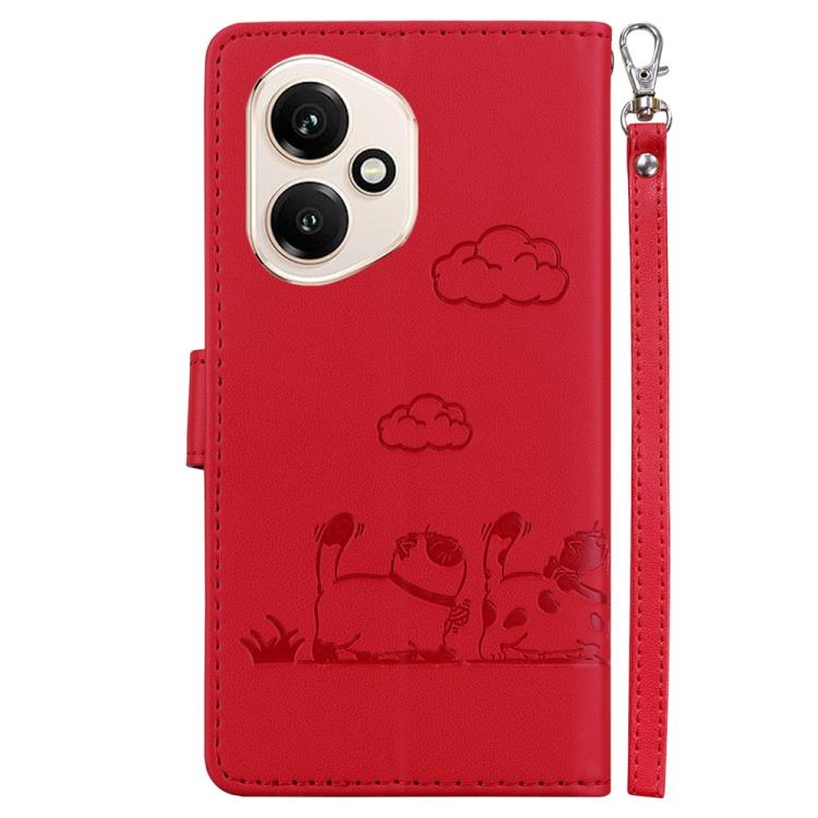 For Honor 400 Global 156.5mm Cute Cats RFID Leather Phone Case
