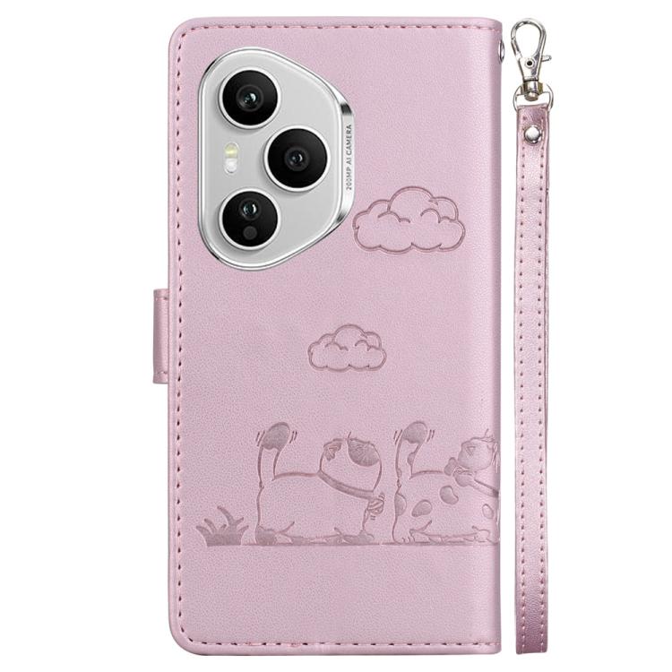 For Honor 400 Pro Global 160.8mm Cute Cats RFID Leather Phone Case