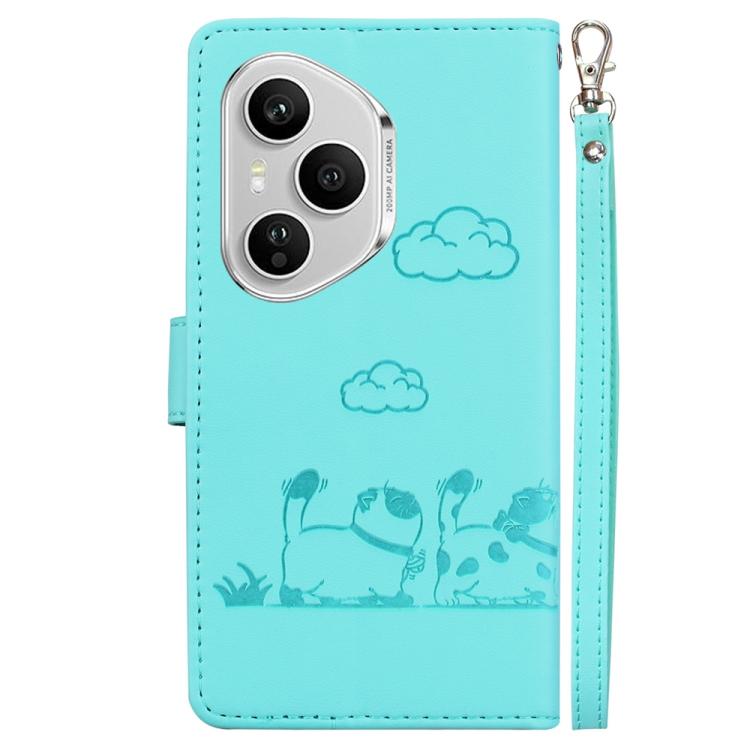 For Honor 400 Pro Global 160.8mm Cute Cats RFID Leather Phone Case