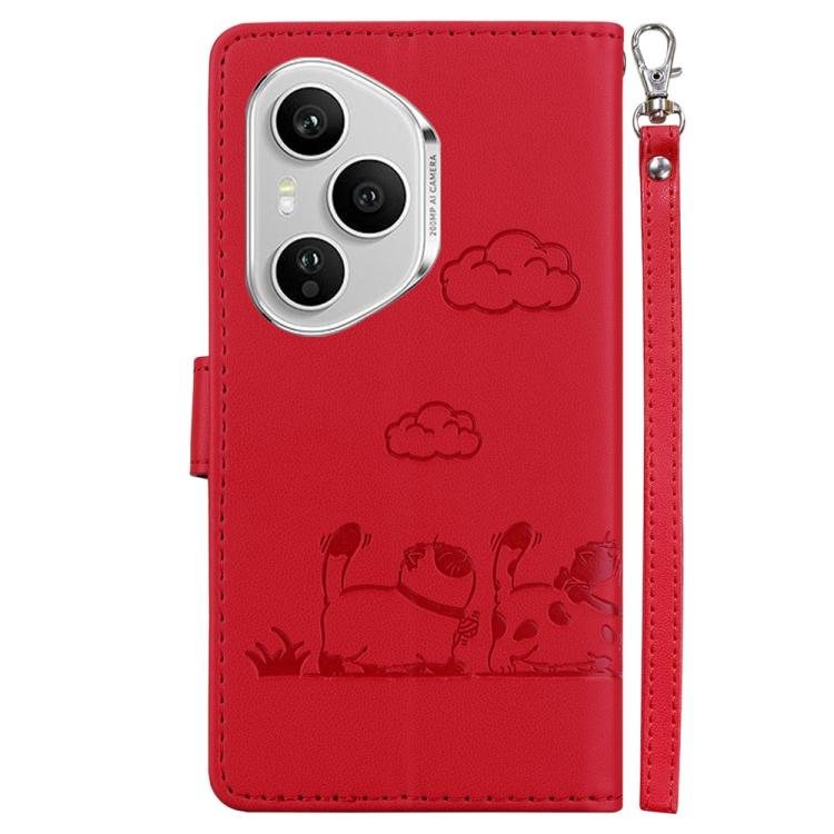 For Honor 400 Pro Global 160.8mm Cute Cats RFID Leather Phone Case