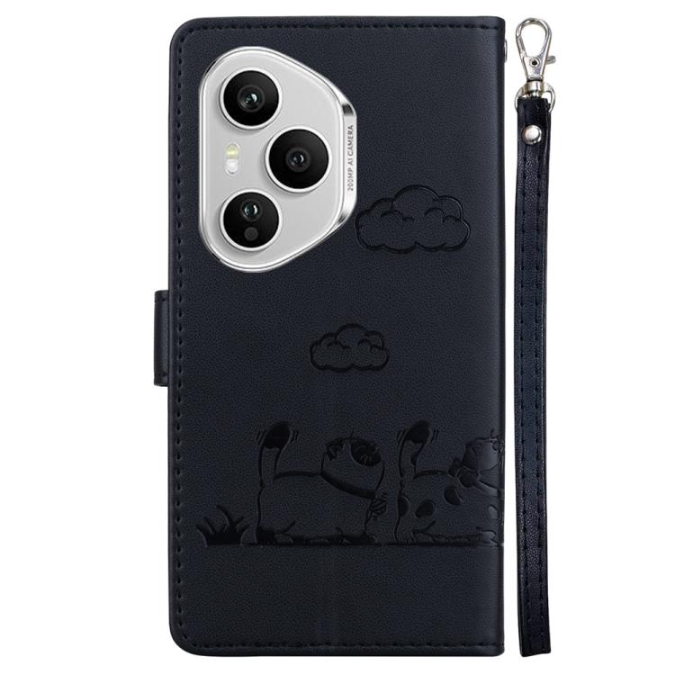 For Honor 400 Pro Global 160.8mm Cute Cats RFID Leather Phone Case