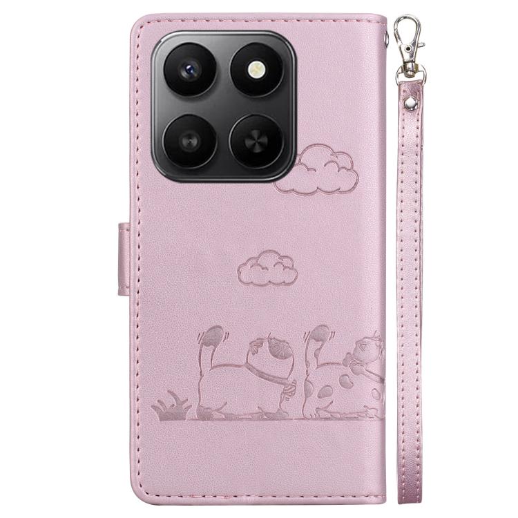 For Honor 400 Smart 4G / 5G Cute Cats RFID Leather Phone Case