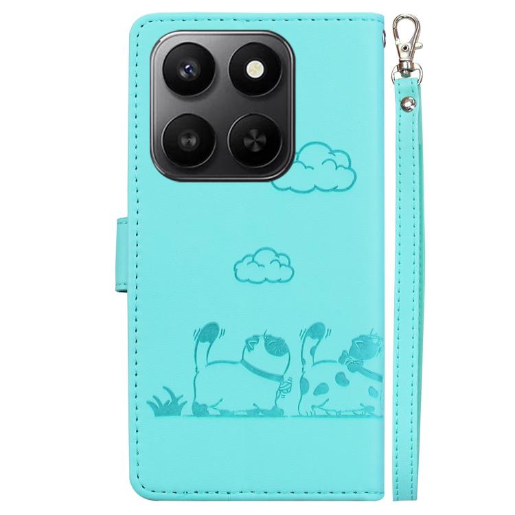 For Honor 400 Smart 4G / 5G Cute Cats RFID Leather Phone Case