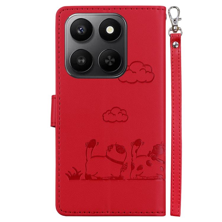 For Honor 400 Smart 4G / 5G Cute Cats RFID Leather Phone Case