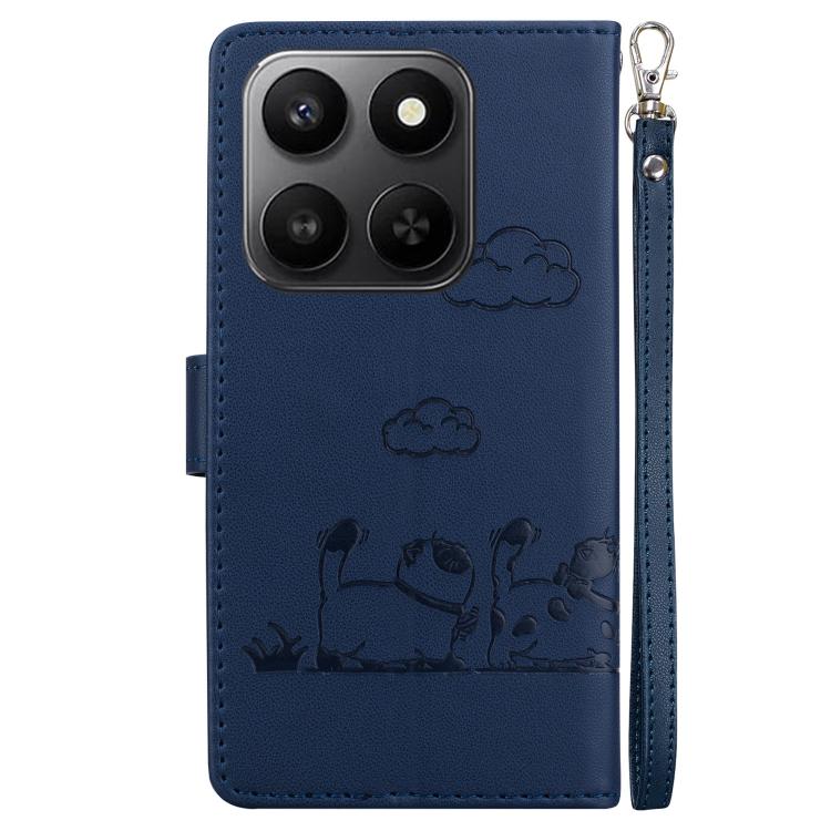 For Honor 400 Smart 4G / 5G Cute Cats RFID Leather Phone Case