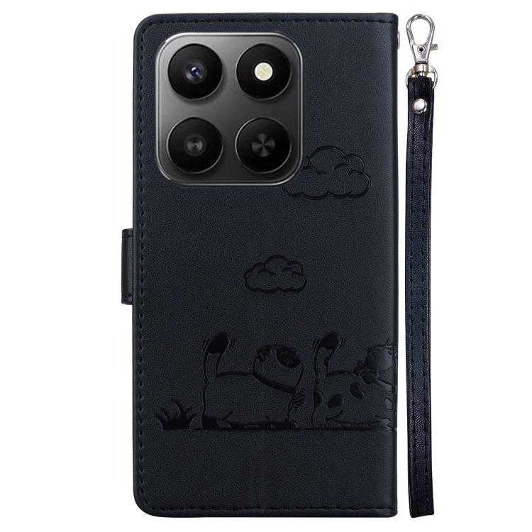 For Honor 400 Smart 4G / 5G Cute Cats RFID Leather Phone Case